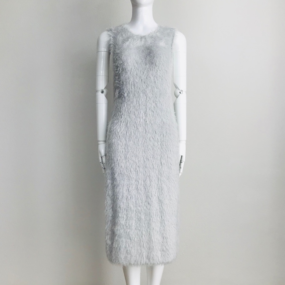 KAELEN Jimmy tank stretch knit dress light grey